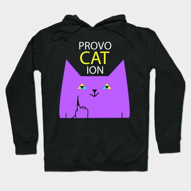 Provocative cat Hoodie by spontania